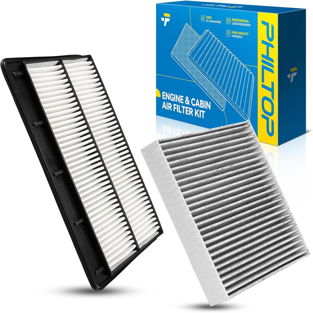 PHILTOP Engine & Cabin Air Filter Set, Compatible With Honda Pilot 2023-2025, Acura MDX 2022-2026 3.5L, Replace CA12934 CF11182 Car Accessories