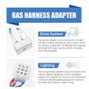 10L0L Golf Cart Harness Adapter-12V Headlight Voltage Reducer Harness for Club Car Precedent (Since 2004) Gas Golf Cart Light Harness, 9 Pin to 12 Pin Converter Harness