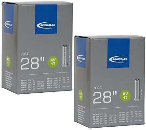 Schwalbe AV17 Inner Tubes 700 x 28-45c / 28" 27", Schrader Valve (Pack of 2)