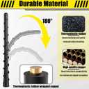 BFXM Black Spiral Bending Antenna, Waterproof Car Rubber Antennas, 7 Inch Auto Toppers Flexible Retrofit Antenna with Screw, Exterior Car Accessories for Car Radio AM FM for Trucks, Cars, SUVs