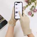 Lovful Summer Women Screentouch Gloves Sun Uv Protection Driving Gloves (Khaki)