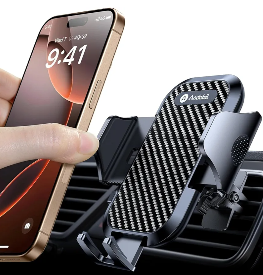 andobil 2026 Upgraded Car Phone Holder Mount, Military-Grade Phone Holders for Your Car Vent Ultra-Stable Metal Clip Universal 360° Cell Phone Car Mount for iPhone 17 Pro Max 16/15/14/13/12/ Samsung