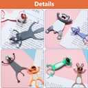 Outus 8 Pieces Bookmarks 3D Cartoon Animal Bookmark Back to School Cute Bookmarks Squashed Animals Reading Bookmark Reward Gifts Book Lovers Gift Reading Supplies