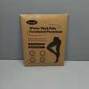 Womens Fleece-Lined Tights - Ultra-Warm Fake Sheer Look Pantyhose Thick Leggings for Winter (Large Petite, Black - 1 Pair)