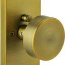 Antique Brass Door Knobs Interior with Lock, Modern Vintage Privacy Antique Door Knobs Door Handles for Bathroom Bedroom Rectangle