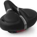 Bicycle Seat Replacement, Bike Seat for Men and Women, Comfort Wide Bike Saddle Memory Foam Padded Soft Bike Seat Cushion Compatible with Peloton, Mountain, City Bikes, Indoor Exercise Bikes (Gray-XL)