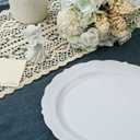 100 Pieces White Plastic Plates-7.5inch Dessert Disposable Plates - Premium Heavy Duty Hard Disposable for Dinner- Party Supplies for Birthdays, Celebrations, Wedding