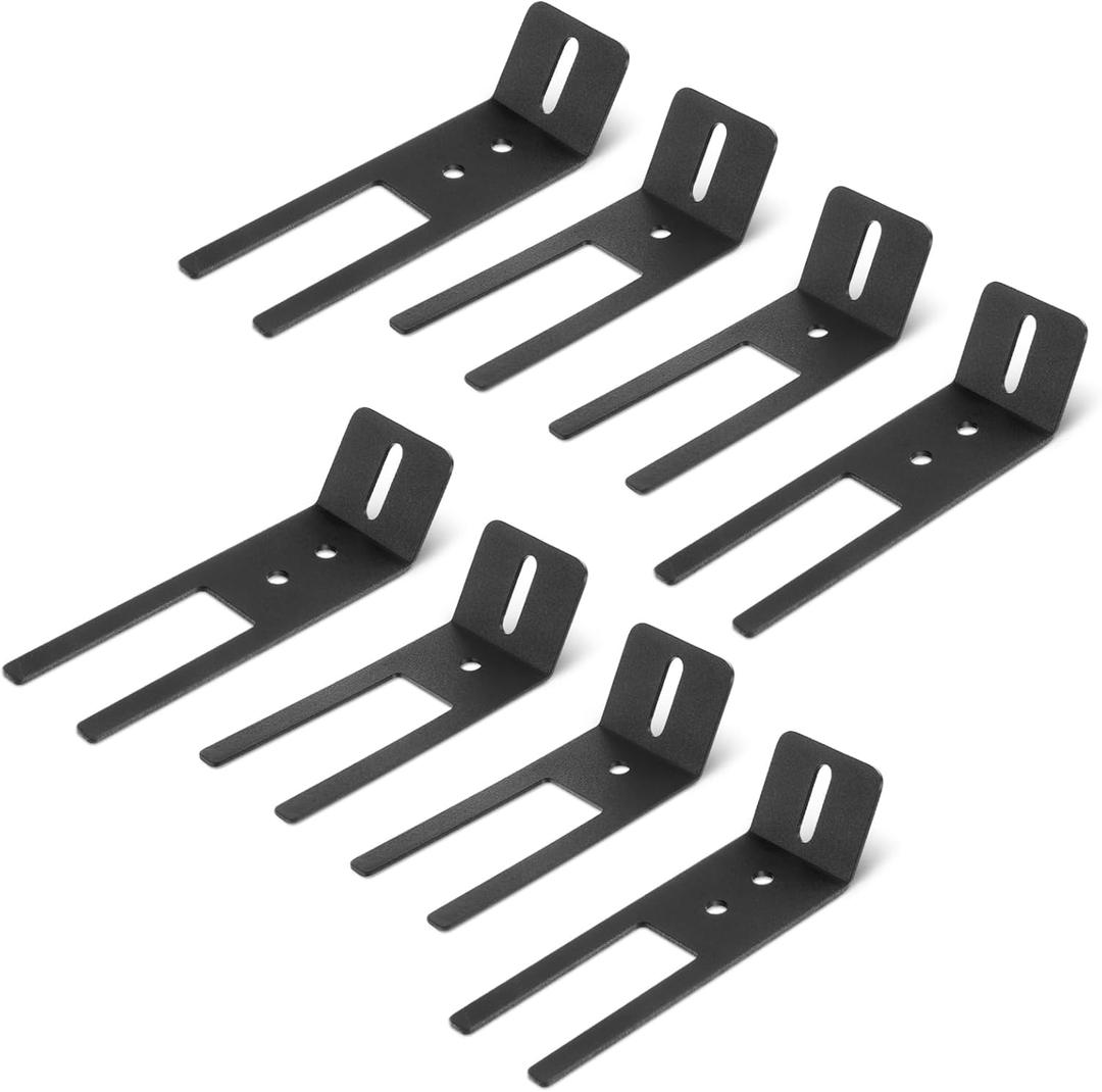 8 Pcs Interior Visor Bar Headliner Emergency Warning Light U-Bracket Mount 2 Size for SUVs and Trucks