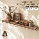 Reclaimed Wood Floating Shelves, Set of 2, 48x8x1.4 inch, Natural