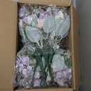 Olgaa 12 Bundles Peonies Artificial Flowers Fake Peony Bouquet Faux Peonies Flowers Bulk with Stems Flower Balls for Centerpiece Table Decorations Wedding Bridal Floral Arrangement (Purple)