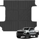 Truck Bed Mat Compatible with 2019-2024 2025 Chevy Silverado 1500 & GMC Sierra 1500 Crew Cab 5.8Ft Short Bed, TPE All-Weather Truck Bed Liner