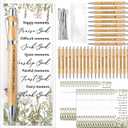 30 Set Christian Religious Gifts Bulk Include Bible Verse Pens and Inspirational Bookmarks Scripture Quote Bible Study Group Church Gifts for Christian Graduation Mother's Day Pastor (Bamboo)