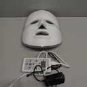 LED Light Therapy Facial Device - 7 Color Photon Skin Rejuvenation Tool for Anti-Aging, White