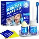 Tooth Repair Kit, Zinc Oxide Eugenol Cement Dental Care Kit, Temporary Teeth Replacement Kit for Broken Chipped Teeth, Crown Fillings & Bridges