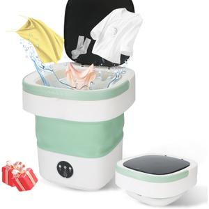 Mini Portable Washing Machine  12L Foldable Washer with 3 Modes & Blue Light Disinfection  Ideal for Baby Clothes, Underwear & Socks  Perfect for Travel, Camping, Apartments & Hotels