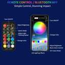 1797 LED Hood Light Strip RGB Dynamic Scan Start Up Car Exterior DRL Turn Signal Hoodbeam Kit Waterproof 71 Inches 12V