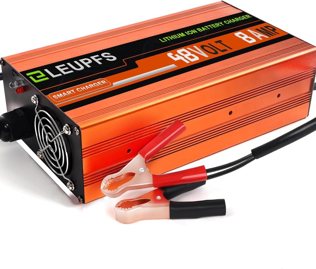 8 Amp 48/58.4 Volt Lithium Battery Charger for Golf Cart,with Trickle Charge,Suitable for LiFePO4 Batteries,9-11H Full Charge,48V Charger,48V Lithium Battery Charger for EZGO,Club Car,Yamaha