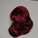 Burgundy Wig With Bangs Long Wavy Wine Red Wigs for Women 26 Inch Curly Wavy Wig With Bangs Natural Looking Synthetic Heat Resistant Fiber Wig for Daily Party Use