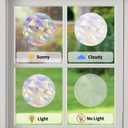 48PCS Shamrock Window Decals for Bird Strikes Anti Collision Decals to Save Birds from Collisions,Non Adhesive Reusable Vinyl Rainbow Window Stickers