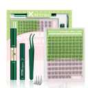 KEYYOU Aurora Lash Clusters Kit Fairy Lash Extension Kit C Curl 120Pcs Eyelash Extension Kit Wispy Natural Invisible Band Lash Kit with Waterproof DIY Lash Extension Kit at Home(Aurora-C-8-16MIX)