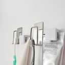 2 PCS Toothbrush Toothpaste Holder, Stainless Steel Toothbrush Holder Wall Mounted Adhesive Wall for Bathroom