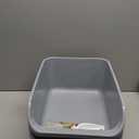 Cat Litter Box with High Sides Anti-Splashing for Indoor Cats Low Entry Kitty Litter Boxes (Grey), Pack of 2