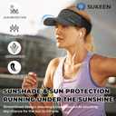 Sukeen Sports Sun Visor Men Women Lightweight Packable Cooling Stretchy Visor Hat for Running, Tennis, Golf (Gray)