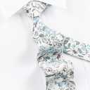 Mantieqingway Men Skinny Tie Cotton Floral Necktie for Wedding Groomsmen Tie (23)