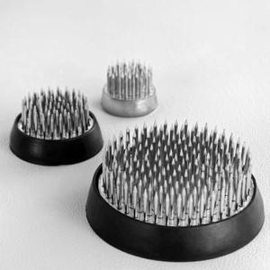 3/Set Flower Frogs Japanese Kenzan Stainless Stem Holder Floral Frog Kit 2.4"-1.34"-0.9" Round Metal Ikebana Flower Arrangement Vase Pin Frogs (Stainless Steels)
