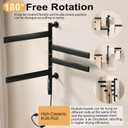 Electric Towel Warmers for Bathroom Wall Mounted Heated Towel Rack，Black