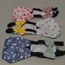 MANON ROSA Chicken Diapers Bantam Hens - Reusable 3-Piece Set with Bow Ties Poultry Nappies Washable Waterproof for Geese Pet Ducks Silkie (Floral S)