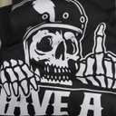 EHOMIHOM Men's Skeleton Vintage Skull Crewneck Halloween Sweatshirt XL