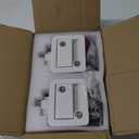 2 Pack RV Entry Door Locks, 100% Metal Camper Lock, Travel Trailer Door Latch, RV Lock Replacement Kit with Paddle Deadbolt, for Camper Horse Trailer Cargo Hauler Truck, White