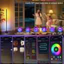 2Pcs Corner Floor Lamp,Smart RGB LED Corner Lamp with App and Remote Control,16 Million Colors & 68+ Scene,Music Sync,Timer Setting,Ideal Standing Lamp for Living Room,Bedrooms,Gaming Rooms