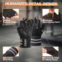 SIMARI Workout Gym Gloves for Men Women, Weight Lifting Gloves with Wrist Wrap Support, SBR Pad Grip for Full Palm Protection, for Exercise, Fitness, Dumbbells, Barbell, Climbing, Fingerless, Large