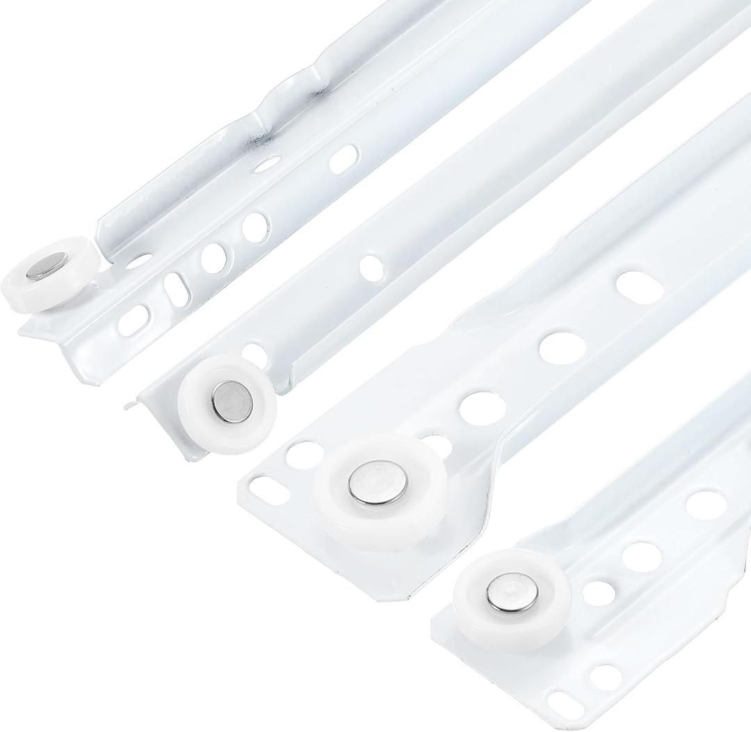 uxcell 1 Pair Drawer Slides, 22 Inch Drawer Slide Heavy Duty Side Bottom Mount Drawer Glides Replacement for Cabinet Dresser Drawers