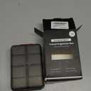 Foldable Weekly Pill Organizer 2 Times a Day with 2 Extra Compartments - Etched Label - Portable 7 Day AM PM Medicine Box, Week Daily Travel Pill Case Holder for Meds, Vitamin, Supplement, Clear Black