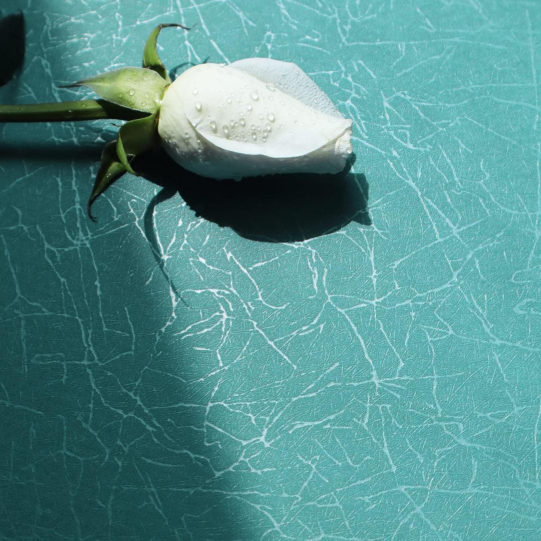 Safiyya Wallpaper Teal Silk Contact Paper Textured Wallpaper Peel and Stick Modern Removable Wall Paper Silk Decorative Self Adhesive Vinyl Rolls 118"x 17.3"