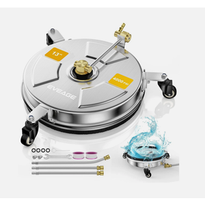 EVEAGE 2-in-1 Surface Cleaner & Undercarriage Pressure Washer Attachment, Compact 13" Pressure Washer Surface Cleaner with Wheels, Reversible Power Washer Surface Cleaner for Sidewalk Driveway