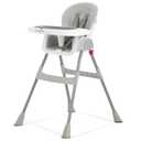 Dream On Me Portable 2-in-1 Tabletalk High Chair, Convertible Compact High Chair, Light Weight Portable Highchair, Grey