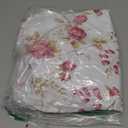 Pioggia Oval Vinyl Fitted Tablecloth with Flannel Backing Elastic Table Cloth Waterproof Oil-Proof Plastic Table Cover Best for Up to 42" x 60" (Red Flower)