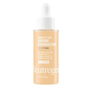 Neutrogena Healthy Skin Sensitive Skin Serum Foundation with Pro-Vitamin B5, Color Correcting & Pore Minimizing Liquid Foundation & Face Serum, Buildable Coverage, Light 03, 1 oz (1 Ounce (Pack of 1))