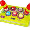 BAODLON Interactive Pound a Mole Game, Toddler Toys, Light-Up Musical Pounding Toy, Early Developmental Toy, Fun Gift for Age 3, 4, 5 Years Old Kids, Boys, Girls, 2 Soft Hammers Included