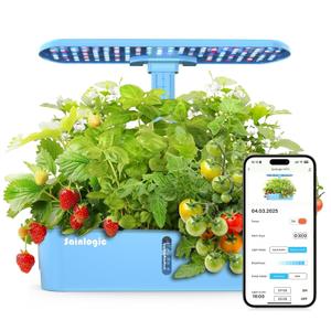 Sainlogic Hydroponics Growing System Kit, 12 Pods Watering Planter, Smart Indoor Garden with APP & WiFi Connected, 5 X Growth with 24W LED, Quiet Pump, for Vegetables, Herbs and Flowers