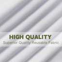 WJWHQ 10 Pack White Round Spandex Tablecloths for 60in Tables, 120Inch Stretchy Fitted 5FT Round Table Clothes,Wrinkle Free Table Cover with Skirt for Wedding Party Dining Banquet