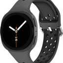 No Gap Sport Band Compatible with Samsung Galaxy Watch 8 Band 40mm 44mm/Galaxy Watch 8 Classic 46mm,Soft Silicone Two-tone Breathable Strap Men Women