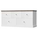 Flamaker Dresser for Bedroom with Chests of 5 Drawer, TV Stand and Storage Organizer, Modern Wide Wood Chest of Drawers for Living Room Hallway Entryway (Black)