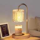 HUZAYL Candle Warmer Lamp - Height-Adjustable Wax Melting Warmer Lamp with Timer, Birthday Gifts for Women, 2 Bulb, Ideal for Jar Scented Candles (Round)