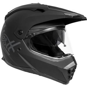 Westt Dual Sport Motorcycle Helmet Off-Road Helmets for Adults, Dual Visor Motorcycle Helmet - Full Face ATV UTV Helmet Dirt Bike Motocross Helmets DOT Approved (M (22.44-22.83 in), Matt black)