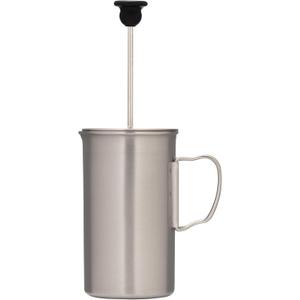 Snow Peak Titanium French Press - Ultralight Coffee Maker for Camping, Backpacking & Hiking - Camping Cookware Essential for Coffee Anywhere